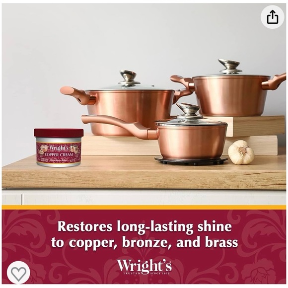 NEW UNOPENED WRIGHT’S COPPER and BRASS and BRONZE CREAM CLEANER - Picture 3 of 6